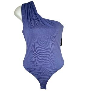 NEW 21 Saints Purple One Shoulder Tank Bodysuit Sz M Bin S